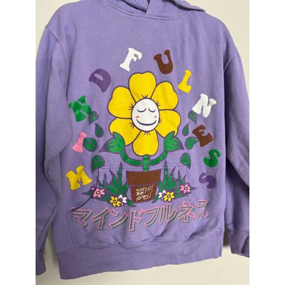PacSun Purple Sunflower Hoodie - Size Medium - Picture 3 of 9